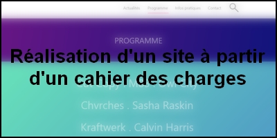 Accès au projet réalisation d'un site à partir d'un cahier des charges