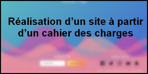 Accès au projet réalisation d'un site à partir d'un cahier des charges